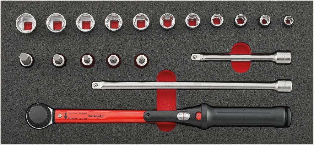 FORMAT Modul 1/3 Drehmoment 3/8" 19-teilig