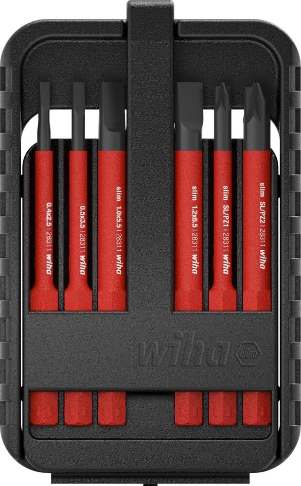 WIHA Bit Set sechskant slimBit electric 6-teilig