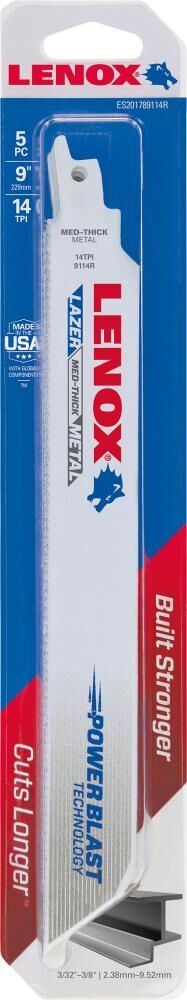 LENOX Säbelsägeblatt LAZER 229x25x1,1mm 14 Z 5 Stück