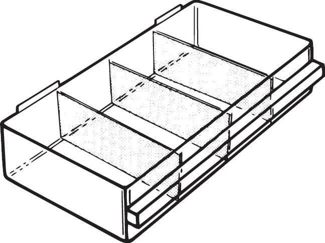 RAACO Ersatz-Schublade Typ E H64xB279xT153mm