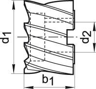 FORMAT Walzenstirnfräser 50x36mm Typ N DIN1880 HSSE TiCN
