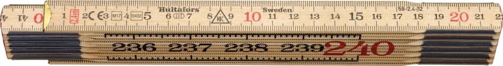 HULTAFORS Gliedermaßstab Birke 2,4m natur