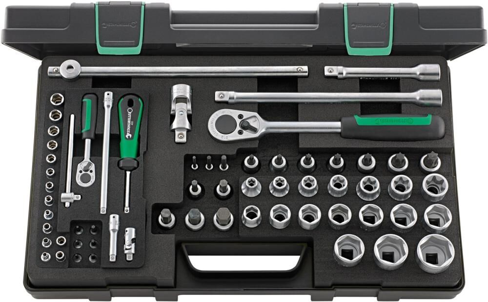 STAHLWILLE Steckschlüssel Set 1/4" + 1/2" 63-teilig TX
