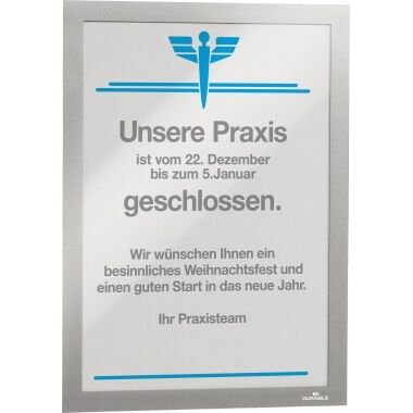 DURABLE Magnetrahmen MAGAFRAME 487223 DINA4 silber 2 Stück
