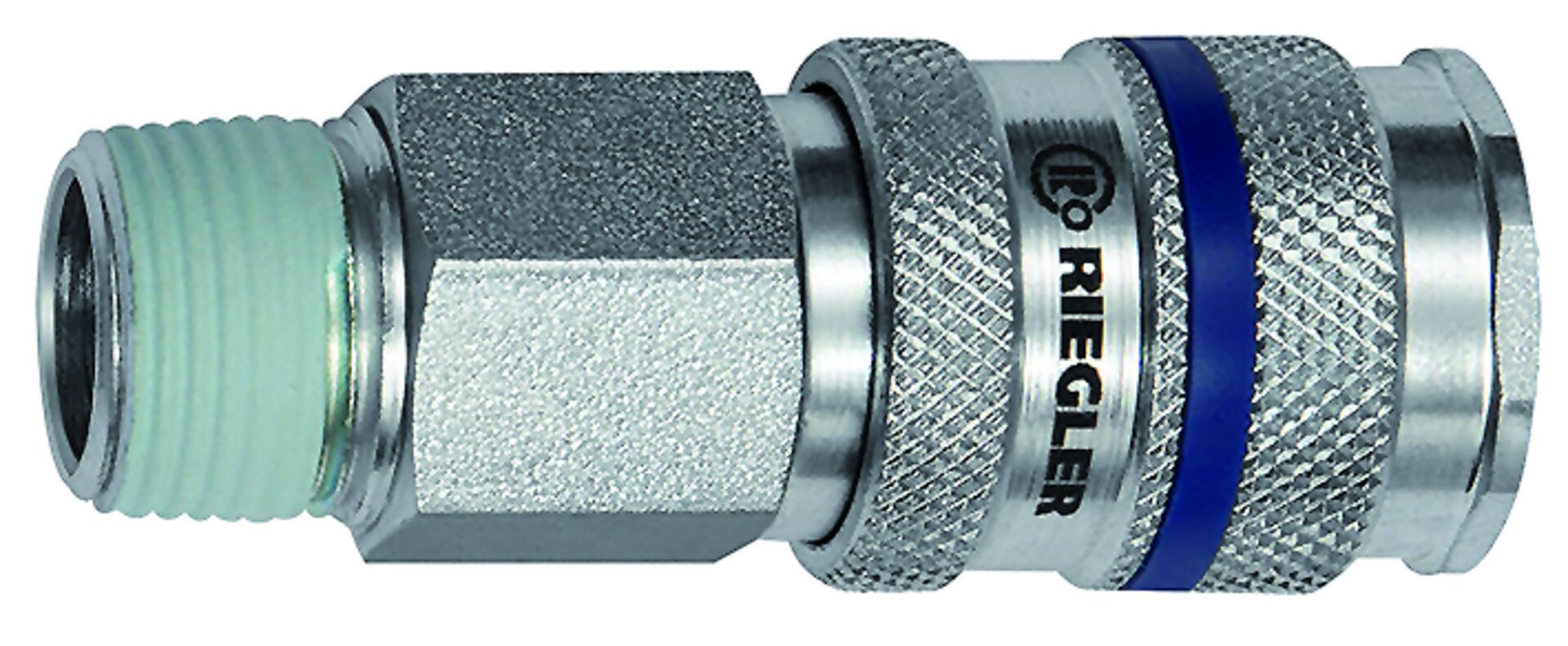 RIEGLER Schnellverschlusskupplung NW 7,8 Stahl R 1/2 AG