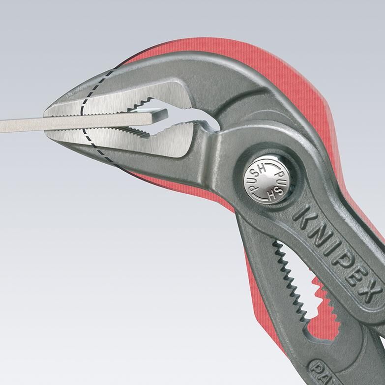 KNIPEX Wasserpumpenzange Cobra extra schlank 250mm Kunststoffüberzug atramentiert 87 51 250