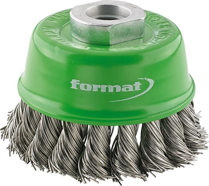 FORMAT Topfbürste rostfrei M14 gezopft 65x0,35mm