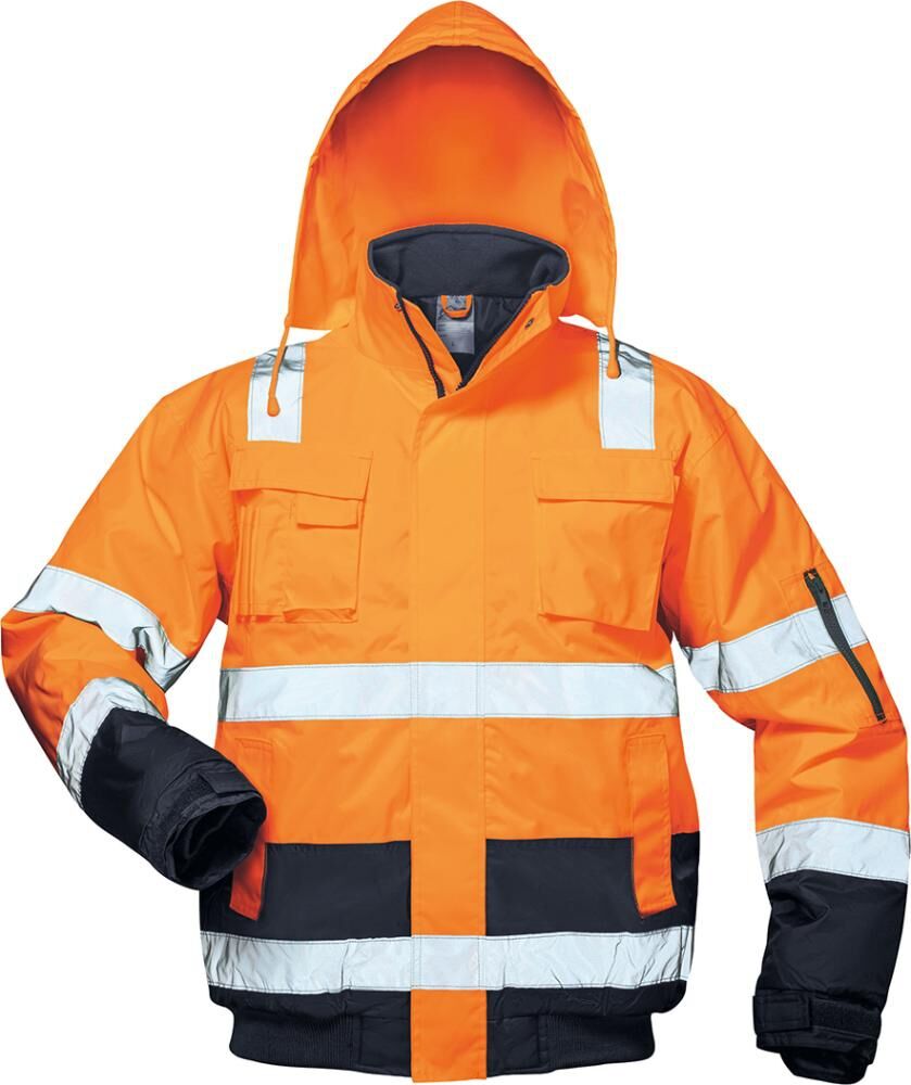 Safestyle Warnpilotenjacke Jonas orange/blau Größe S