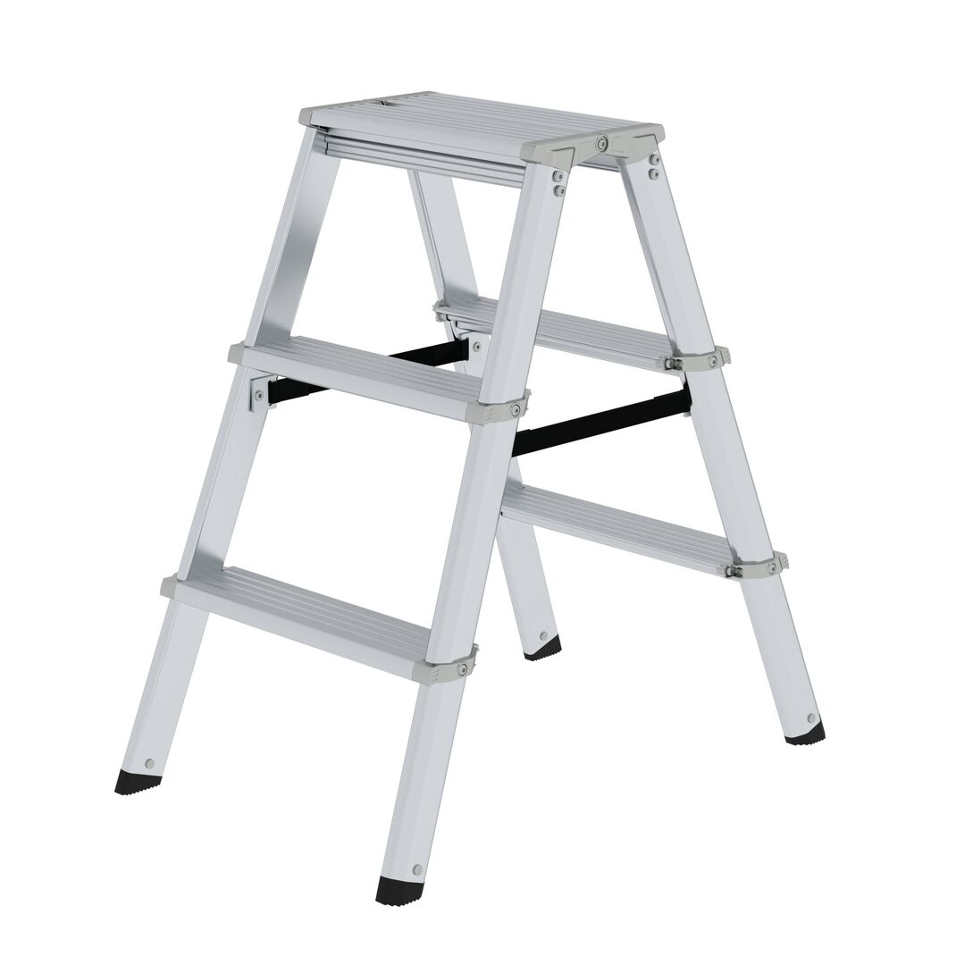 MUNK ML Aluminium-Stufenstehleiter beidseitig 2x3 Stufen