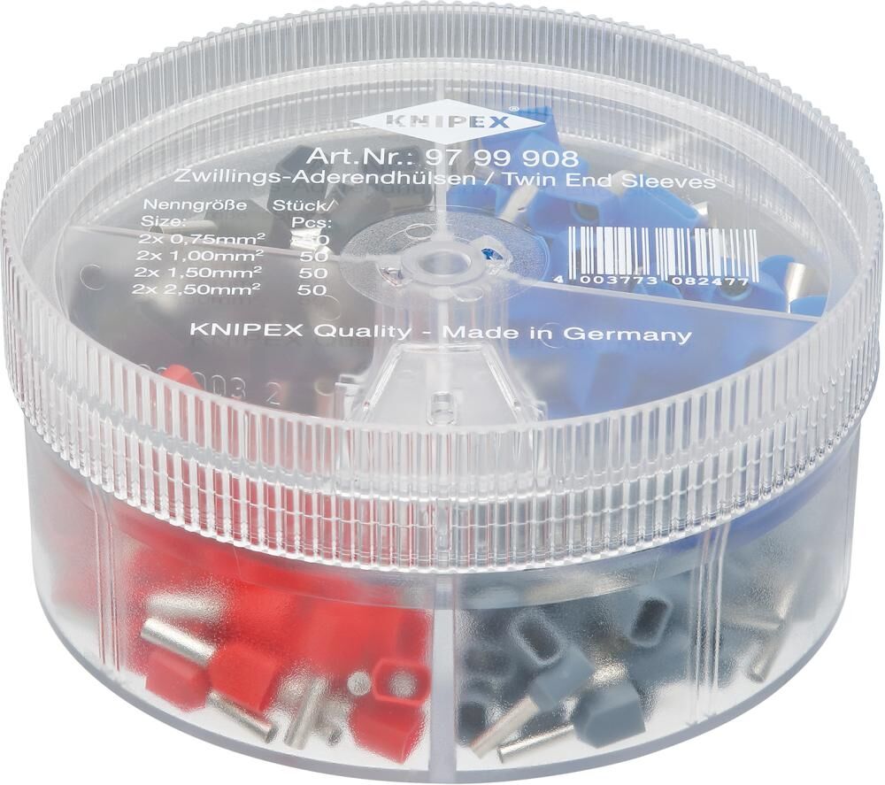 KNIPEX Sortimentsboxen mit Twin-Aderendhülsen 97 99 908