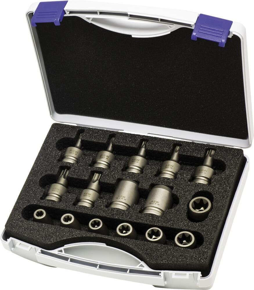 ASW Kr.-Steckschlüssel-Set 1/2" 16tlg. Torx