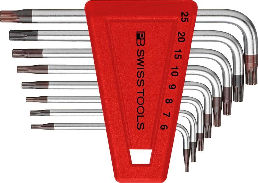 PB SWISS TOOLS Winkelschraubendreher Set T6-T25 im Kunststoffhalter 8-teilig