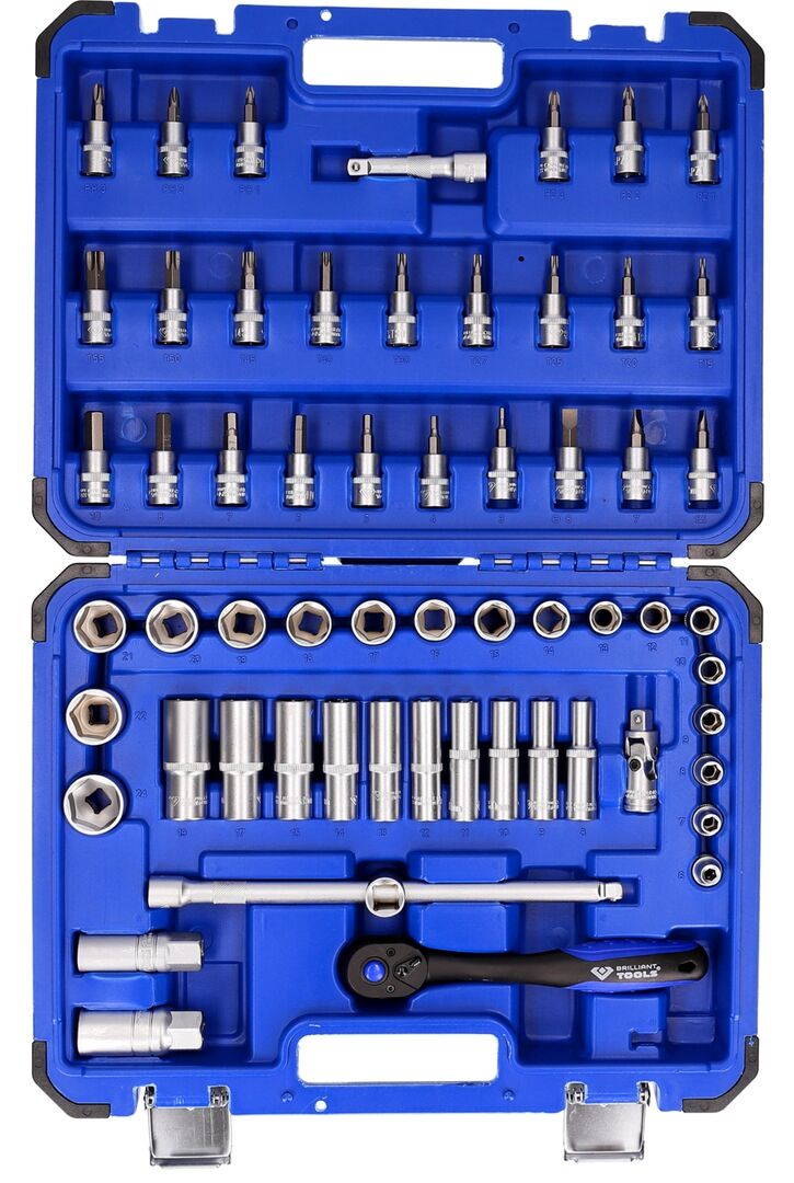 BRILLIANT TOOLS Steckschlüssel Set 3/8" 61-teilig