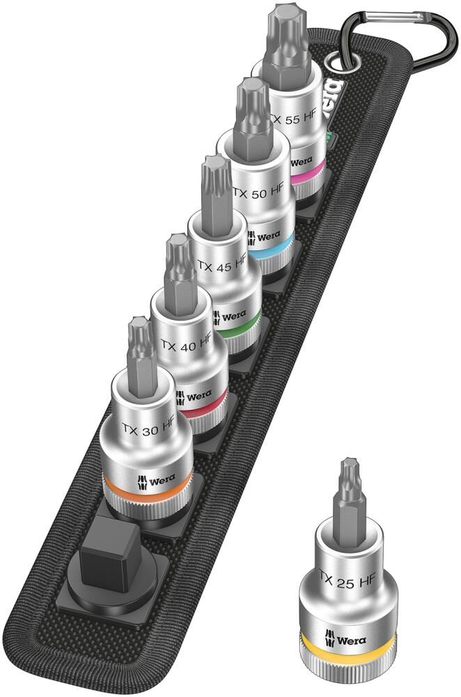WERA Schraubendrehereinsatz Set 1/2" 6-teilig TX Haltefunktion
