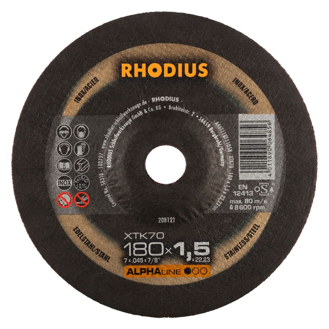 RHODIUS Trennscheibe XTK70 180x1,5mm gekröpft