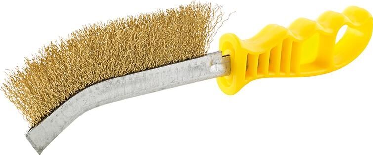 FORMAT Universal Handstielbürste gewellt Messingdraht 260mm