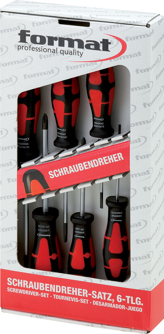 FORMAT Schraubendreher-Set 6-teilig rund PH