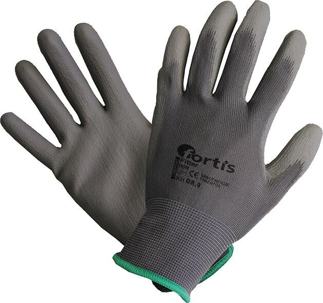 FORTIS Handschuhe Fitter PU/Nylon Gr. 7 grau