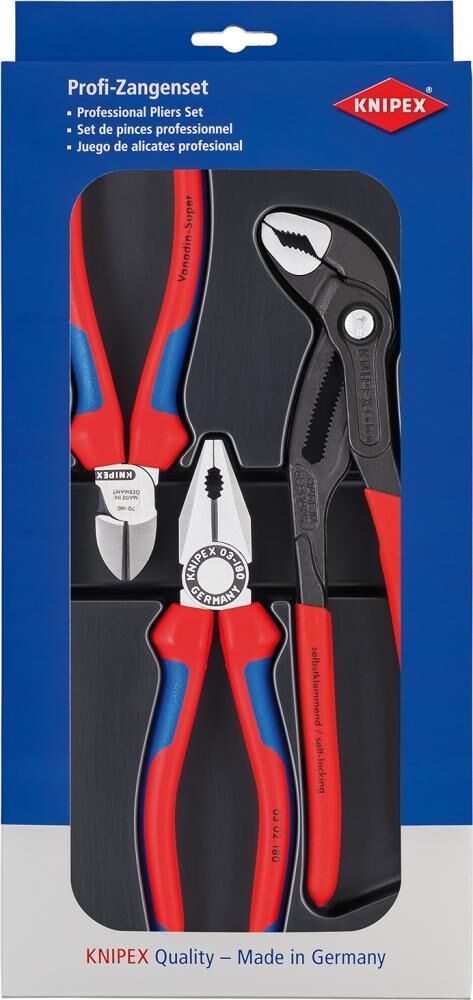 KNIPEX Zangen Set in Schaumstoffeinlage 00 20 01 V17