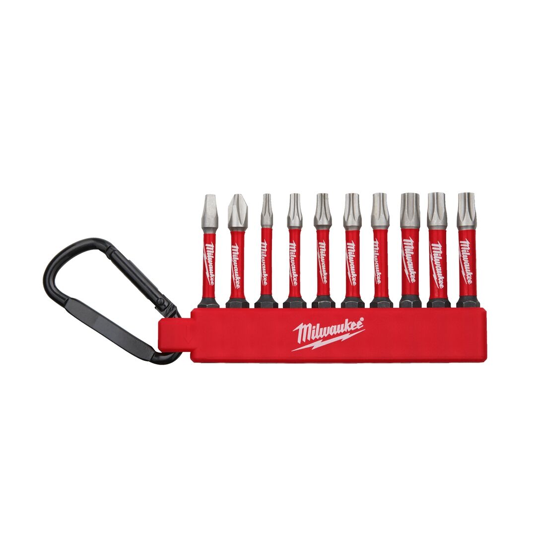 MILWAUKEE Bit Set Carabiner1 10-teilig SHOCKWAVE