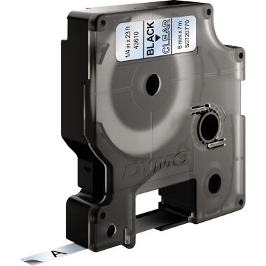 DYMO Schriftband D1 S0720770 6mm 7m schwarz/transparent