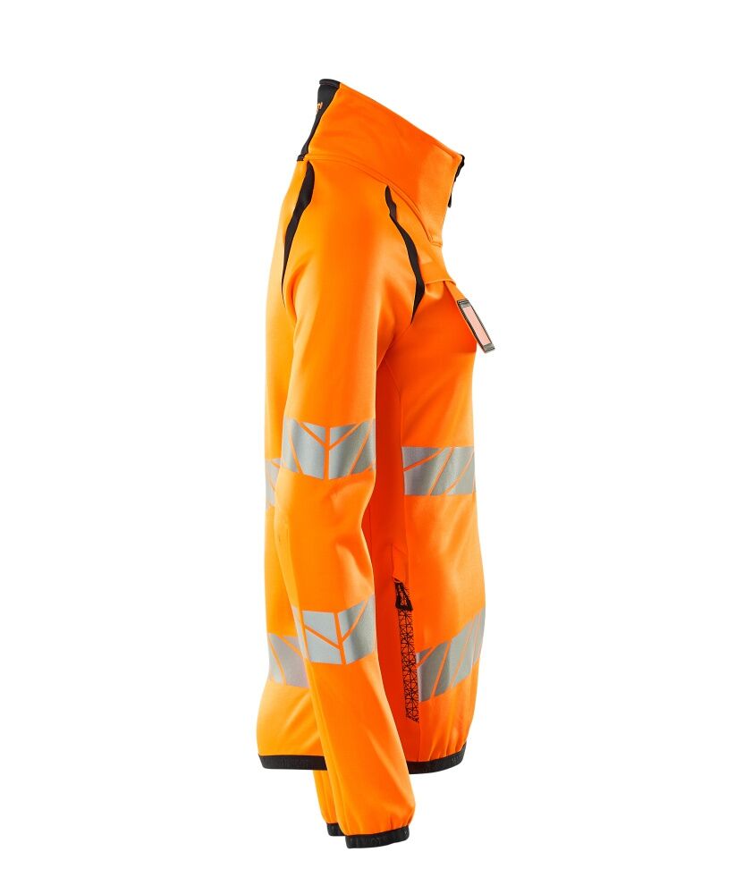 MASCOT Warnschutz-Fleece-Pullover Damen Gr. L Reißverschluss hi-vis orange/schwarzblau 19153-315