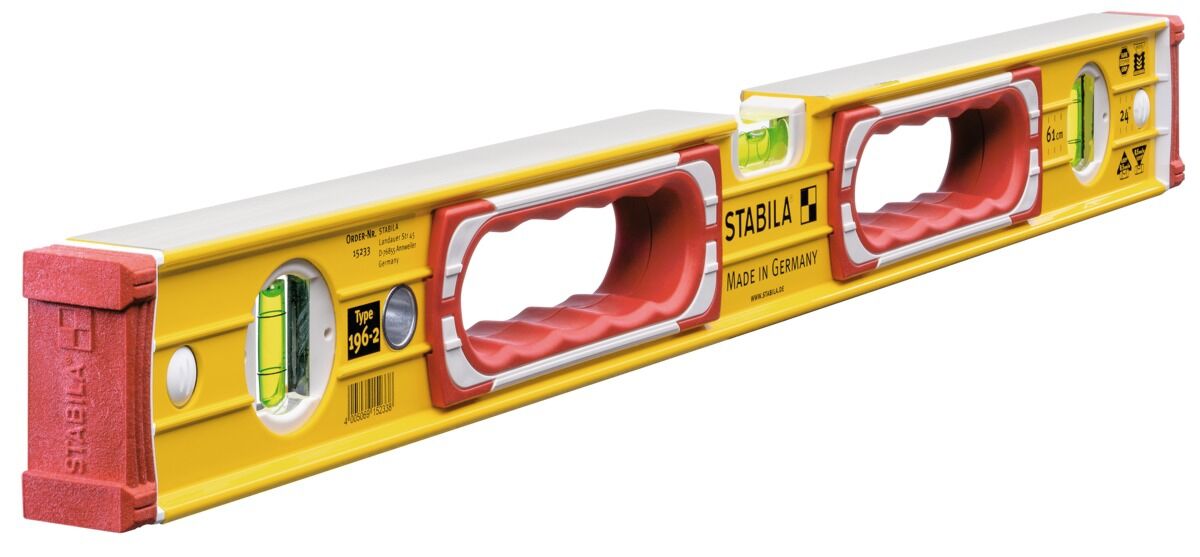 STABILA Wasserwaage Leichtmetall mit Griffen 60cm 196-2
