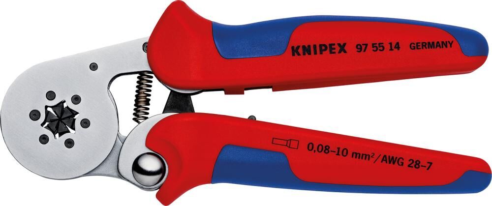 KNIPEX 97 55 14 Selbsteinstellende Crimpzange für Aderendhülsen verc. 180mm