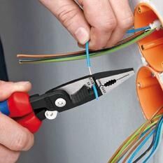 KNIPEX Elektro-Installationszange 200mm schwarz atramentiert 13 82 200