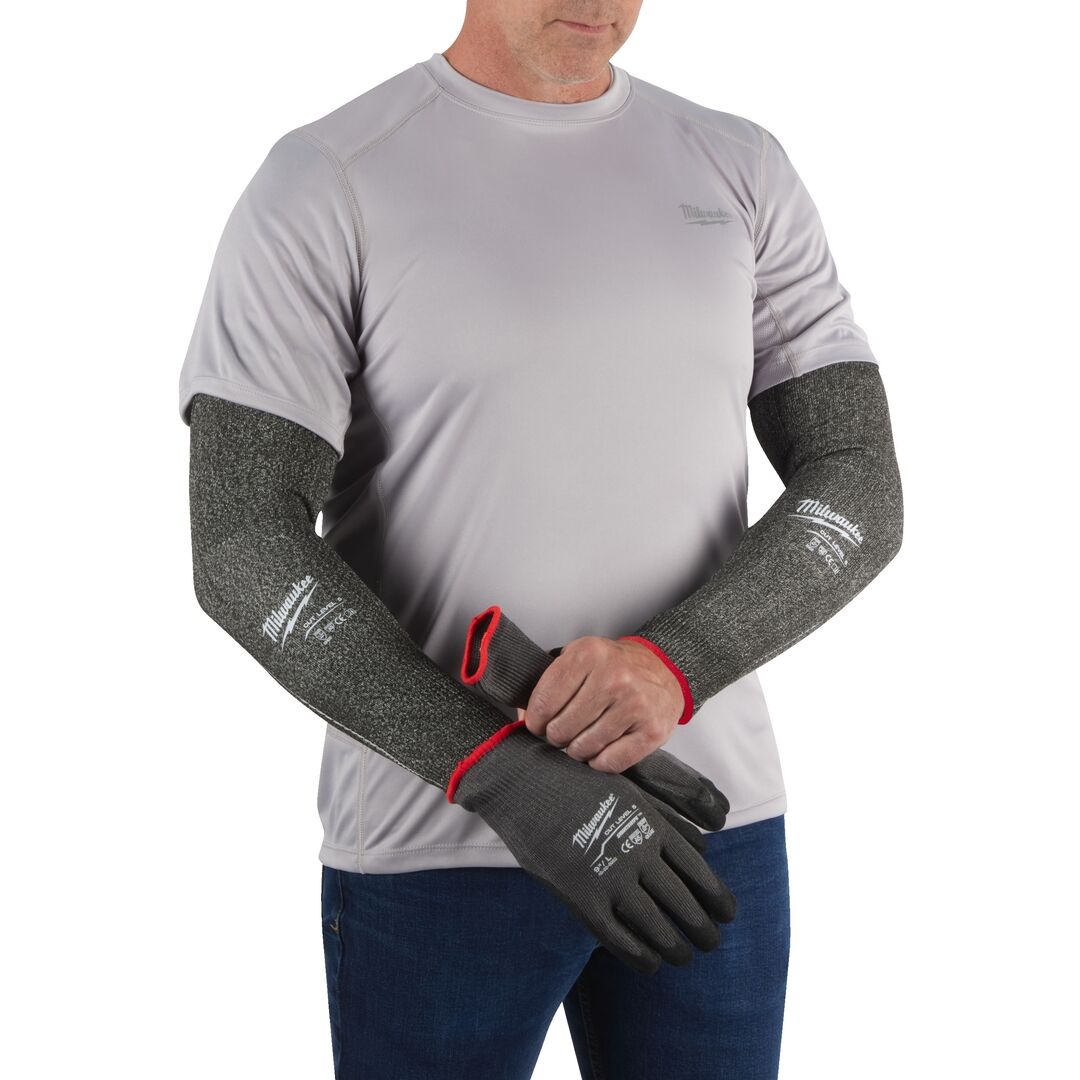 MILWAUKEE Arm-Schnittschutz Klasse E 40 cm grau