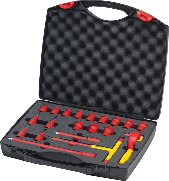 WIHA Steckschlüssel-Set 3/8" VDE 20-teilig im Koffer