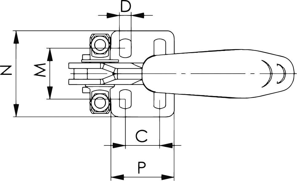 AMF Verschlussspanner vertikal 6848V Gr. 4