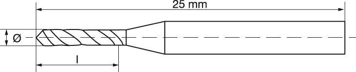 FORMAT Metallbohrer 0,35mm DIN1899-A HSSE