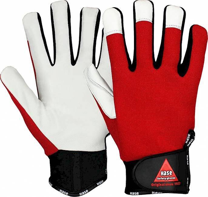 HASE Handschuh PowerGrip3 Nappaleder mit Klett,Gr. 9