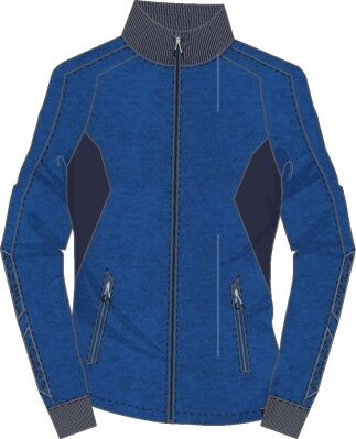 MASCOT Accel. Sweat-Shirt Damen mit RV Gr. XS azurblau/schwarzblau 18494-962