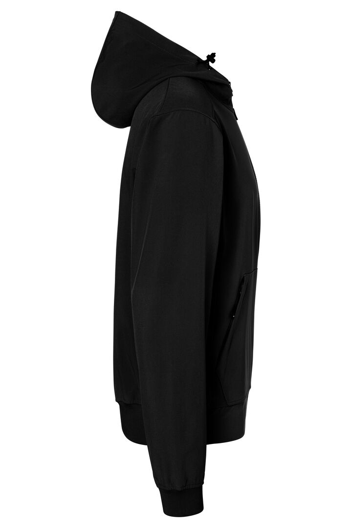 JAMES & NICHOLSON Softshelljacke Kapuze Gr. M black/black 1146