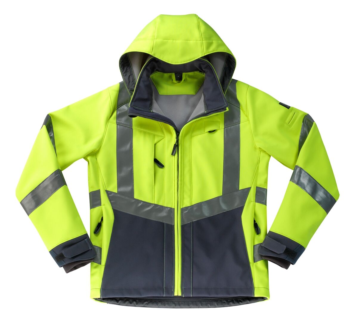 MASCOT Warnschutz Softshelljacke Safe Supreme Gr. XL hi-vis gelb/schwarzblau