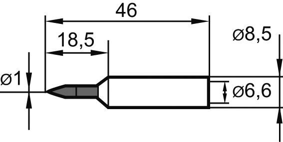 ERSA Lötspitze bleistiftspitz 1,0mm SB