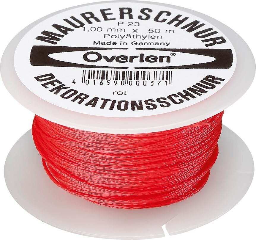 OVERMANN Maurerschnur PE 50mx1,0mm rot