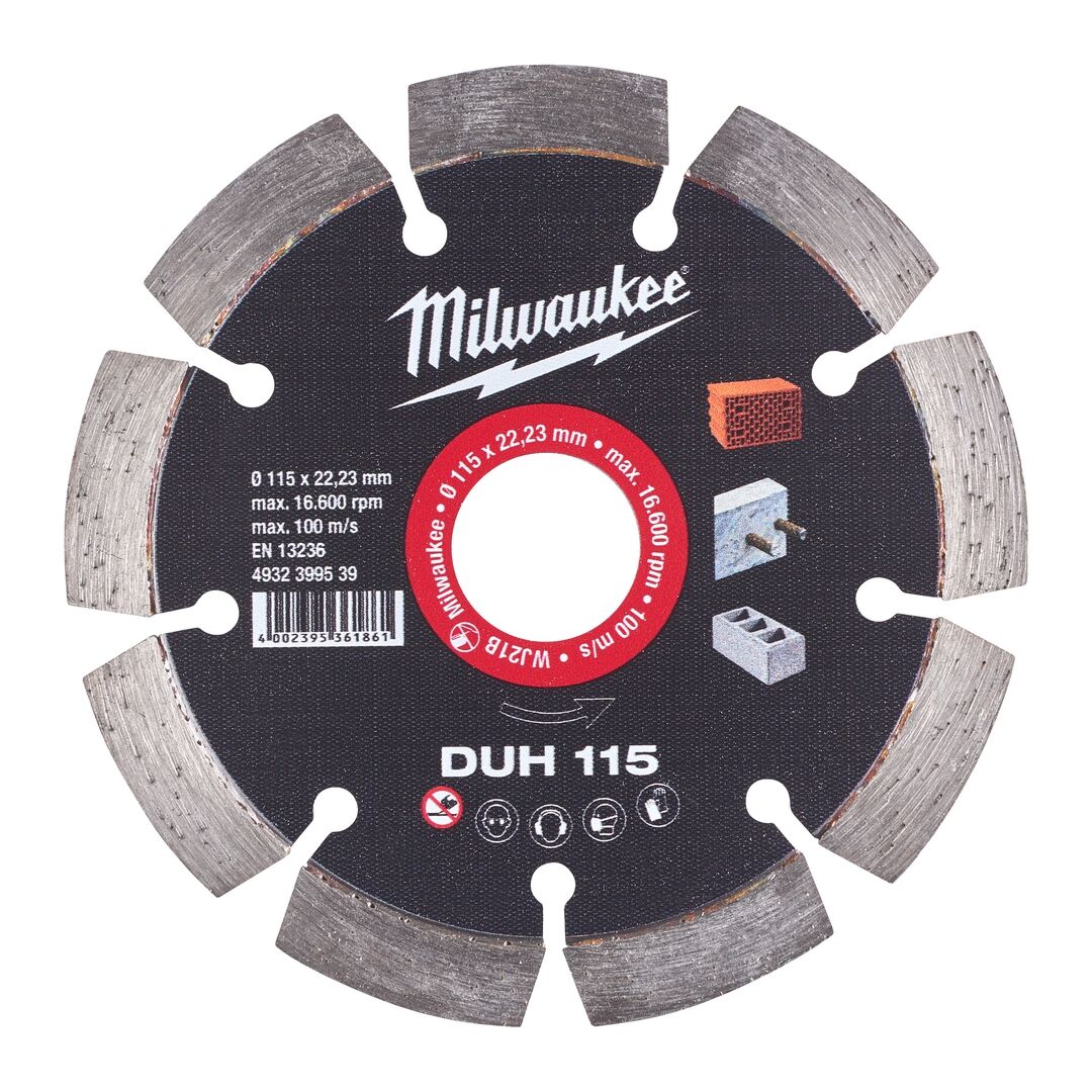 MILWAUKEE Diamanttrennscheibe DUH 115mm für harte Materialien