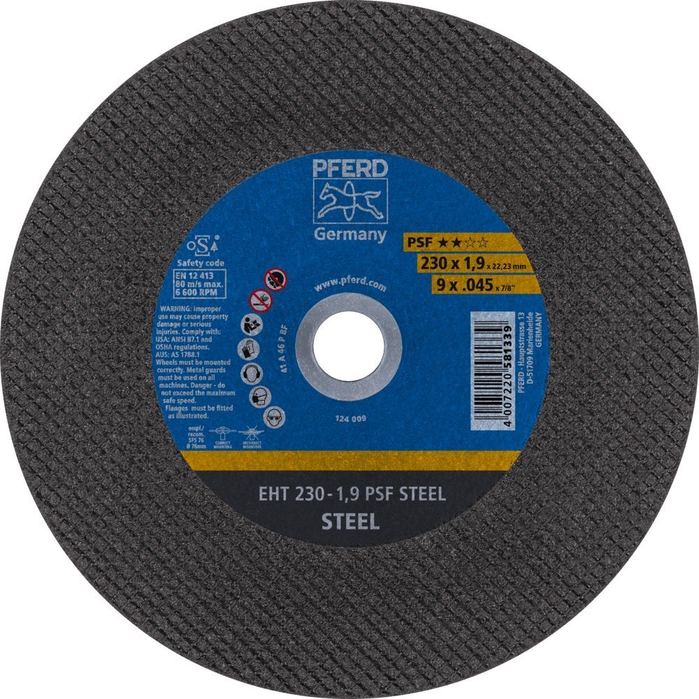 PFERD Trennscheibe PS-Forte EHT 230x1,9mm A 46 P PSF/22,23