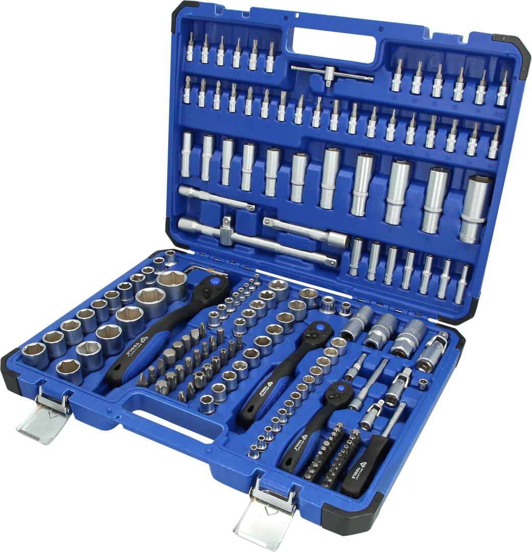 BRILLIANT TOOLS Steckschlüssel Set 1/4" 3/8" 1/2" 172-teilig