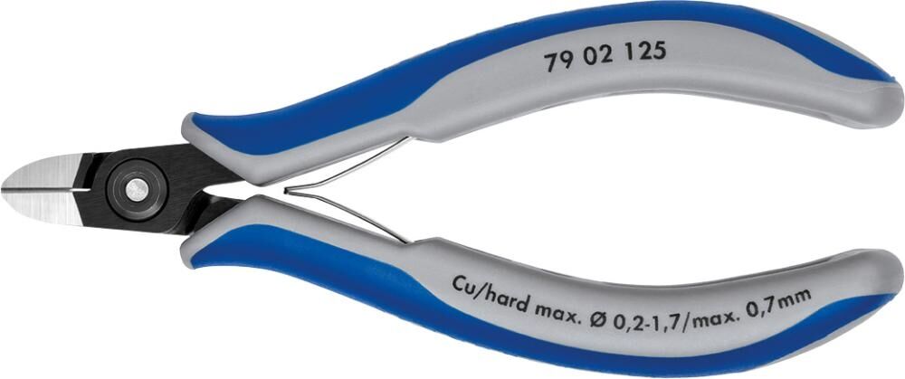 KNIPEX Präzisions-Elektronik-Seitenschneider 125mm brüniert 79 02 125
