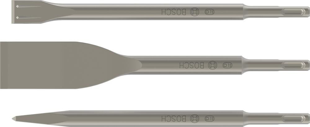 BOSCH SDS-plus Meißel Set Spitz- Flach- & Fliesenmeißel 3-teilig