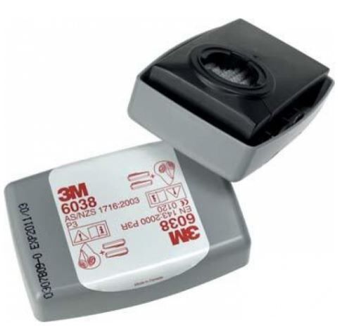 3M Partikelfilter mit Aktivkohle im robusten Kunststoffgehäuse 6038 P3R