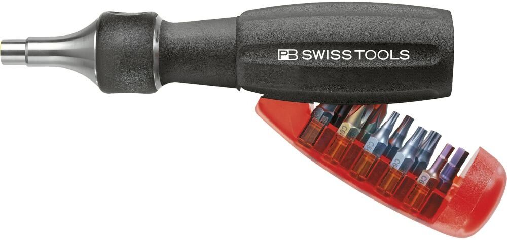 PB SWISS TOOLS Magazin-Bithalter lang 10-teilig mit Ratsche