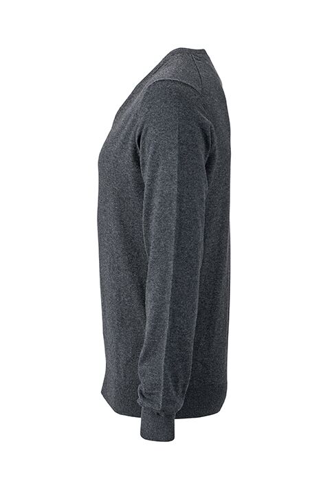 JAMES & NICHOLSON Pullover Gr. XXL V-Neck anthrazit/melange