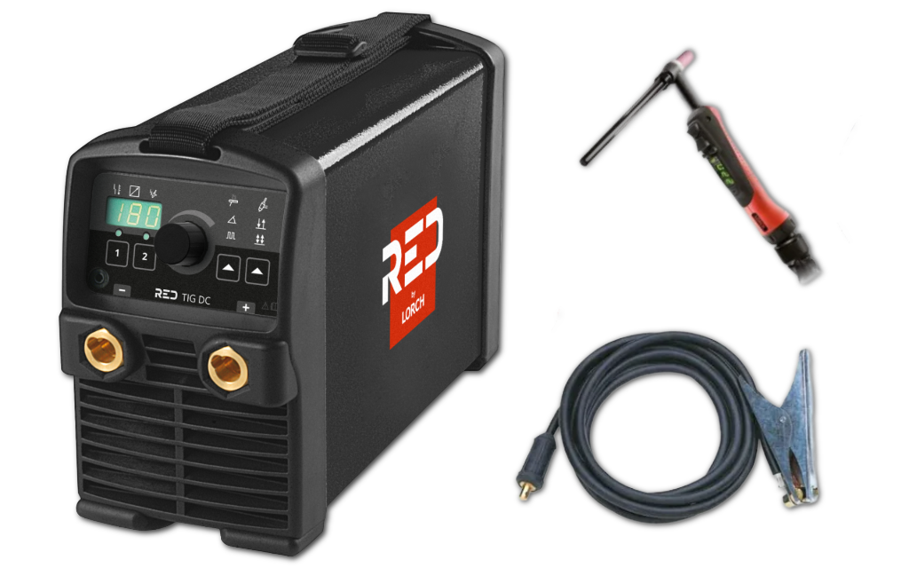 RED by Lorch WIG-Schweissgerät TIG 180 DC incl. Brenner und Massekabel
