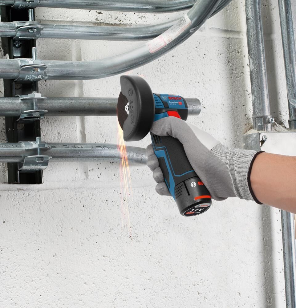 BOSCH Akku-Winkelschleifer GWS 12V-76 2x12V 3Ah Ladegerät L-BOXX