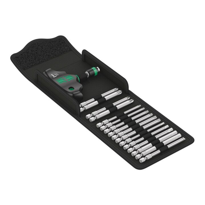 WERA Kraftform Kompakt 400 17tlg. Bit-Set mit Quergriff-Handhalter